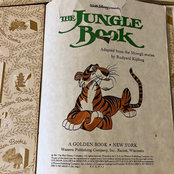 VTG Little Golden Books, lot of 2, Benji and The Jungle Book. - Picture 3 of 6